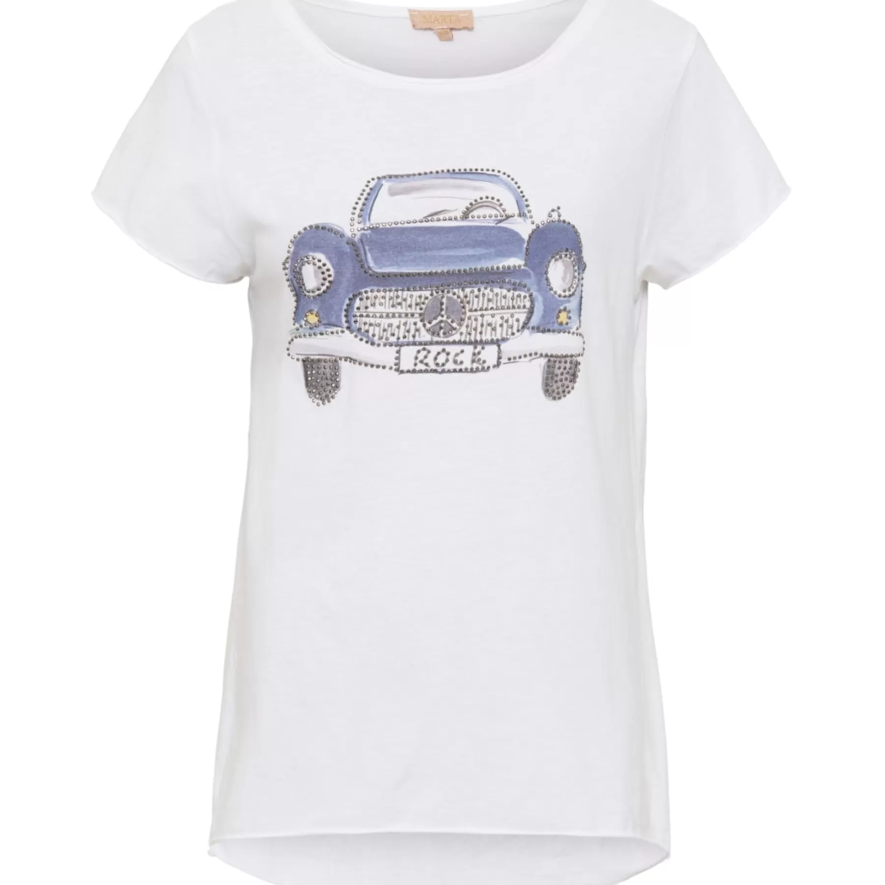 T-Shirts<marta du chateau 0301 Ss M T-Shirt White/Blue