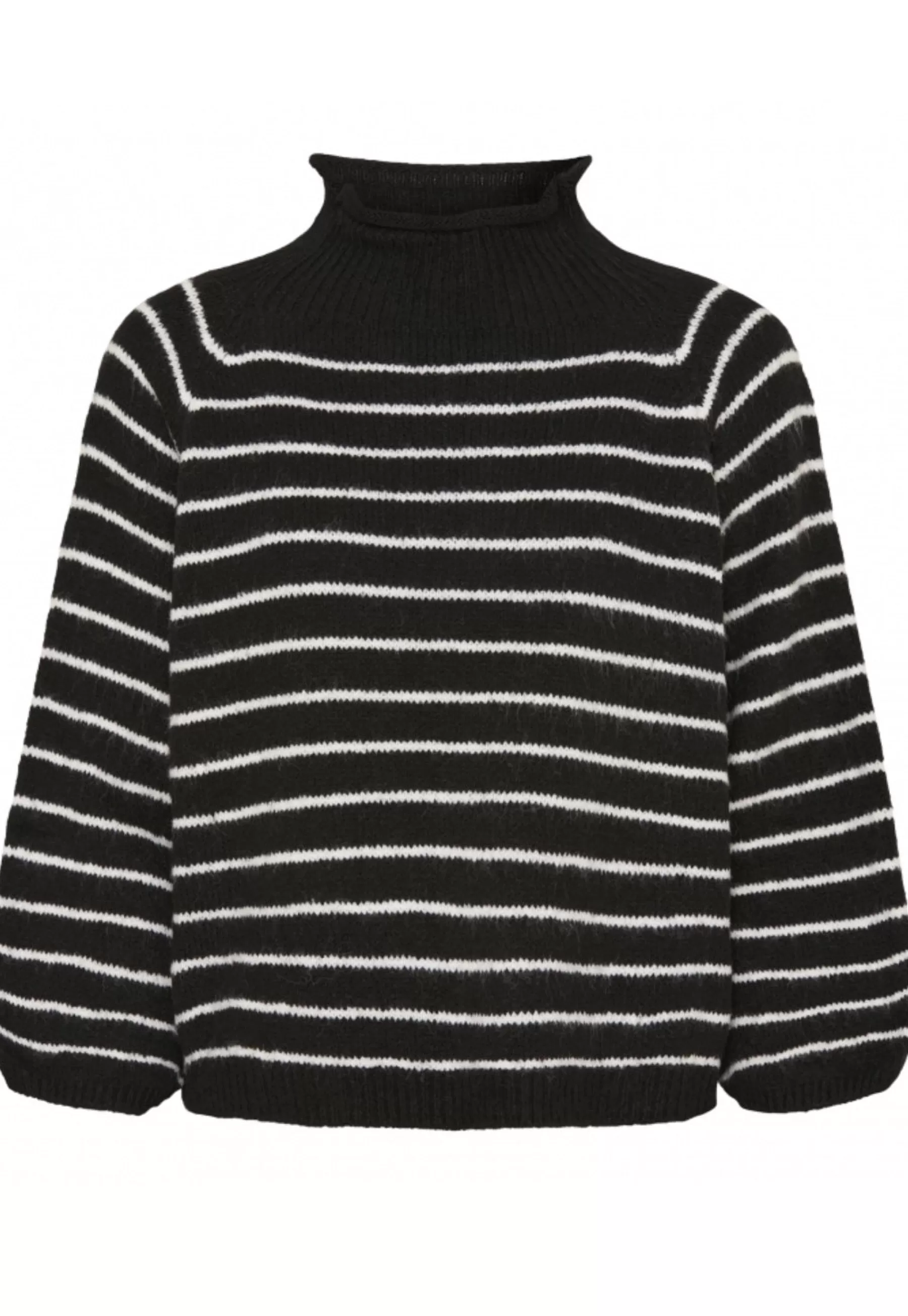 Strik<Marta du Chateau 23427 Knit Mdcsaga Black/White