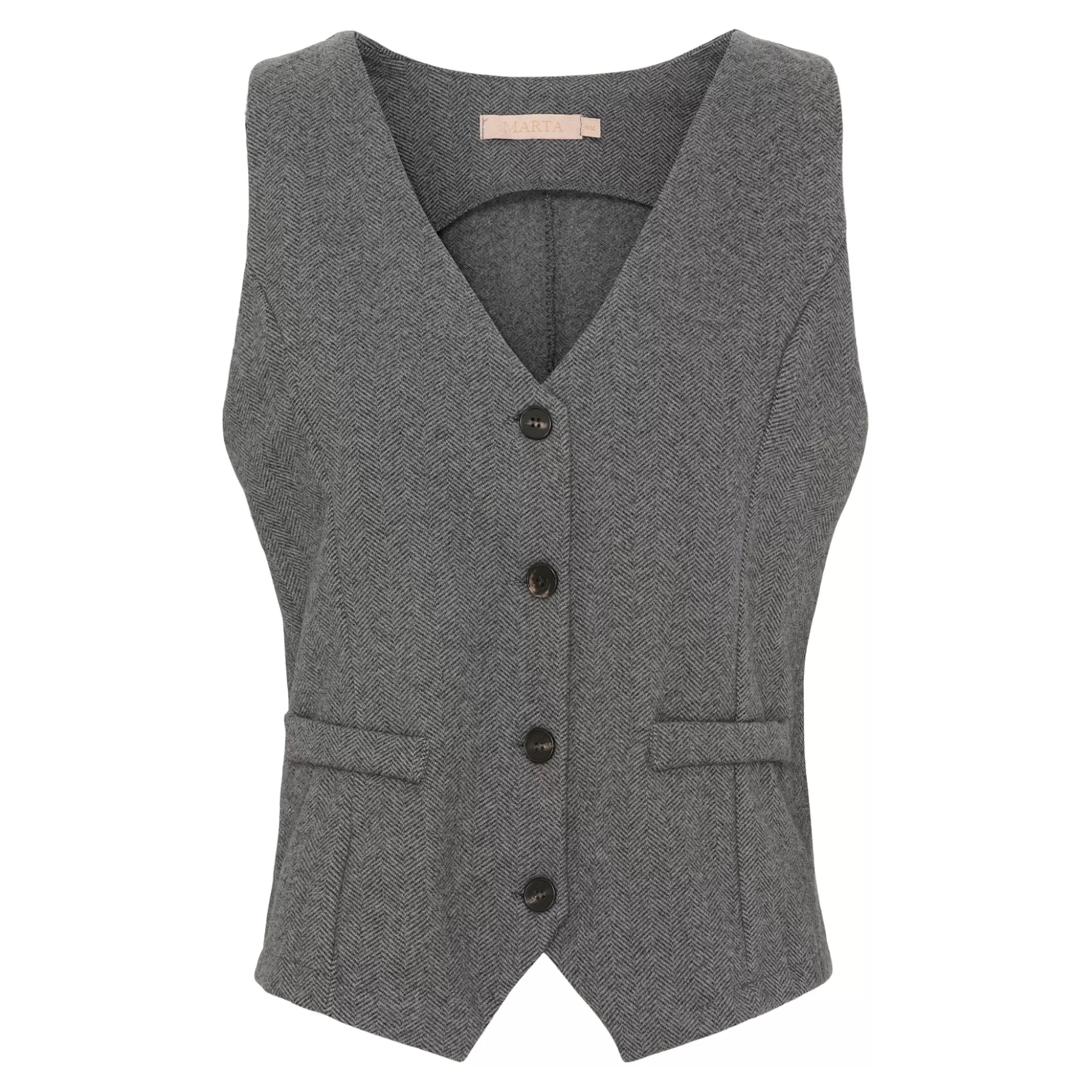 Veste<Marta du Chateau 3913 Vest Mdcbente Dark Grey