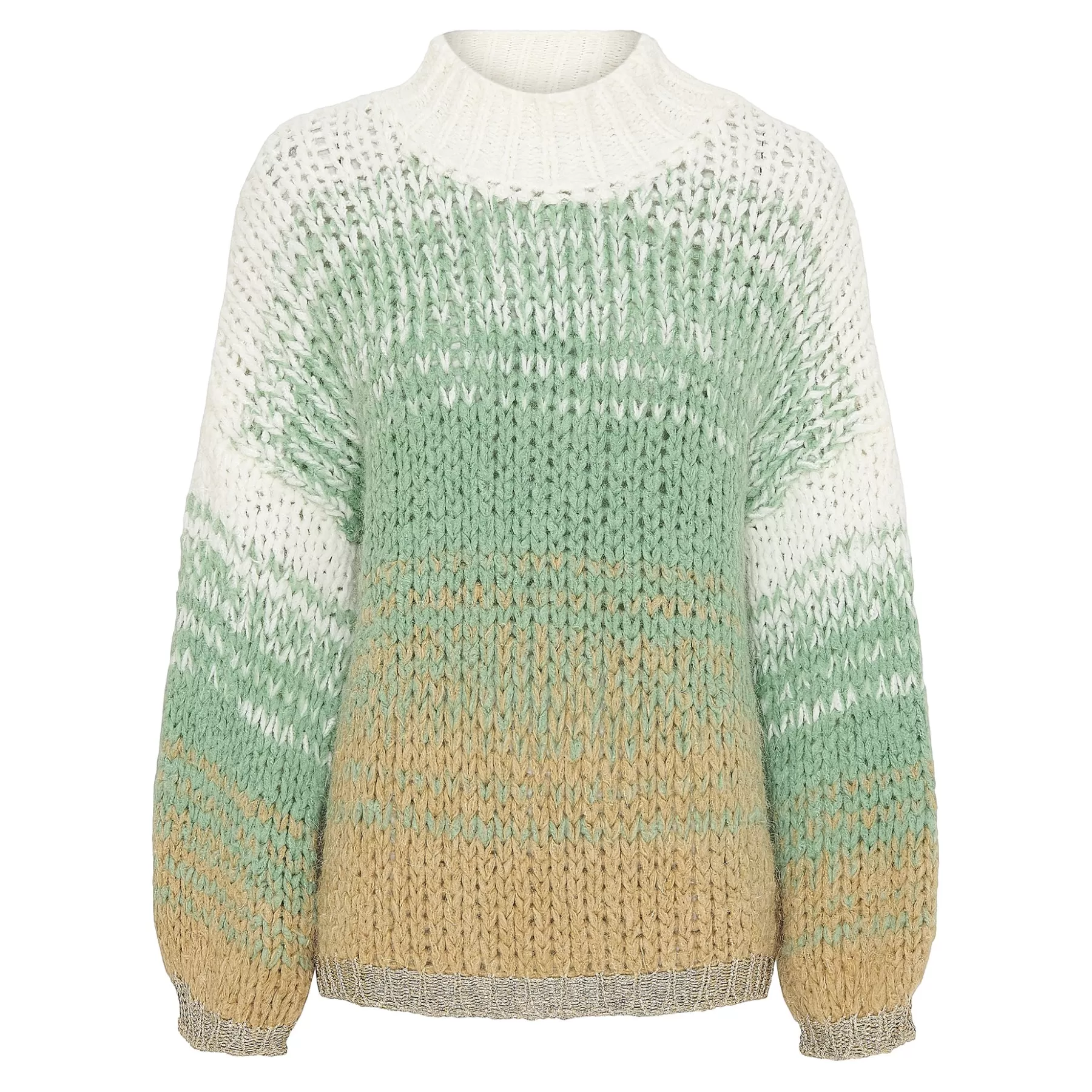 Strik<Marta du Chateau 446 Knit White/Green/Camel