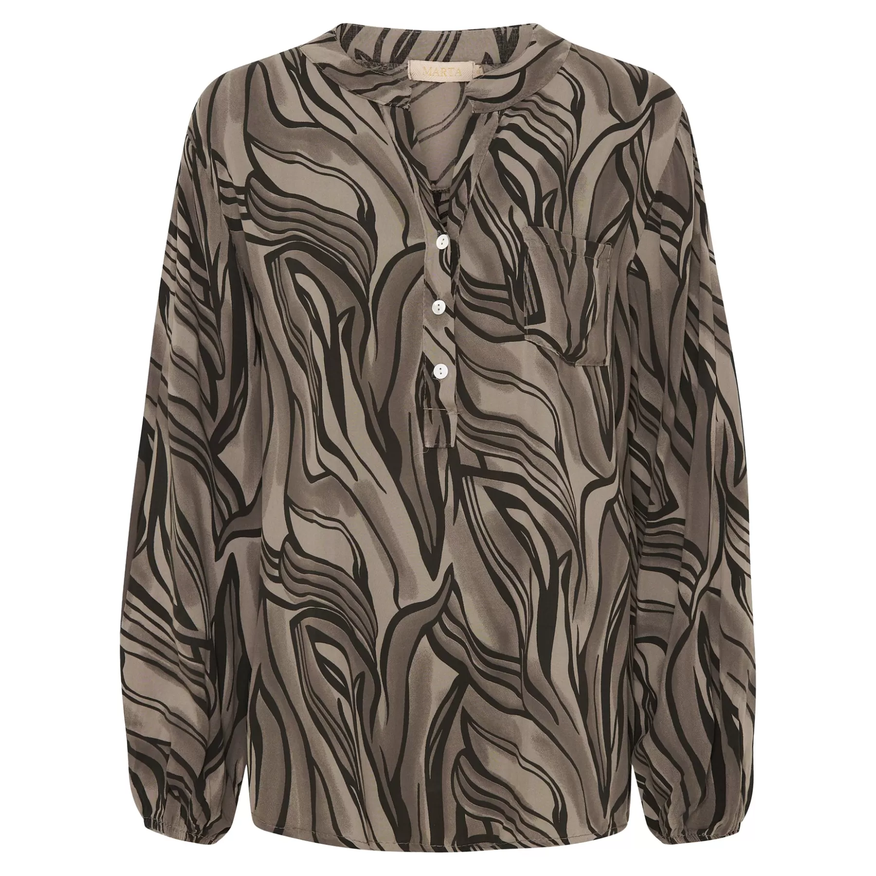 Bluser<Marta du Chateau 8500 Mdc Ronja Shirt Aw Brown Print