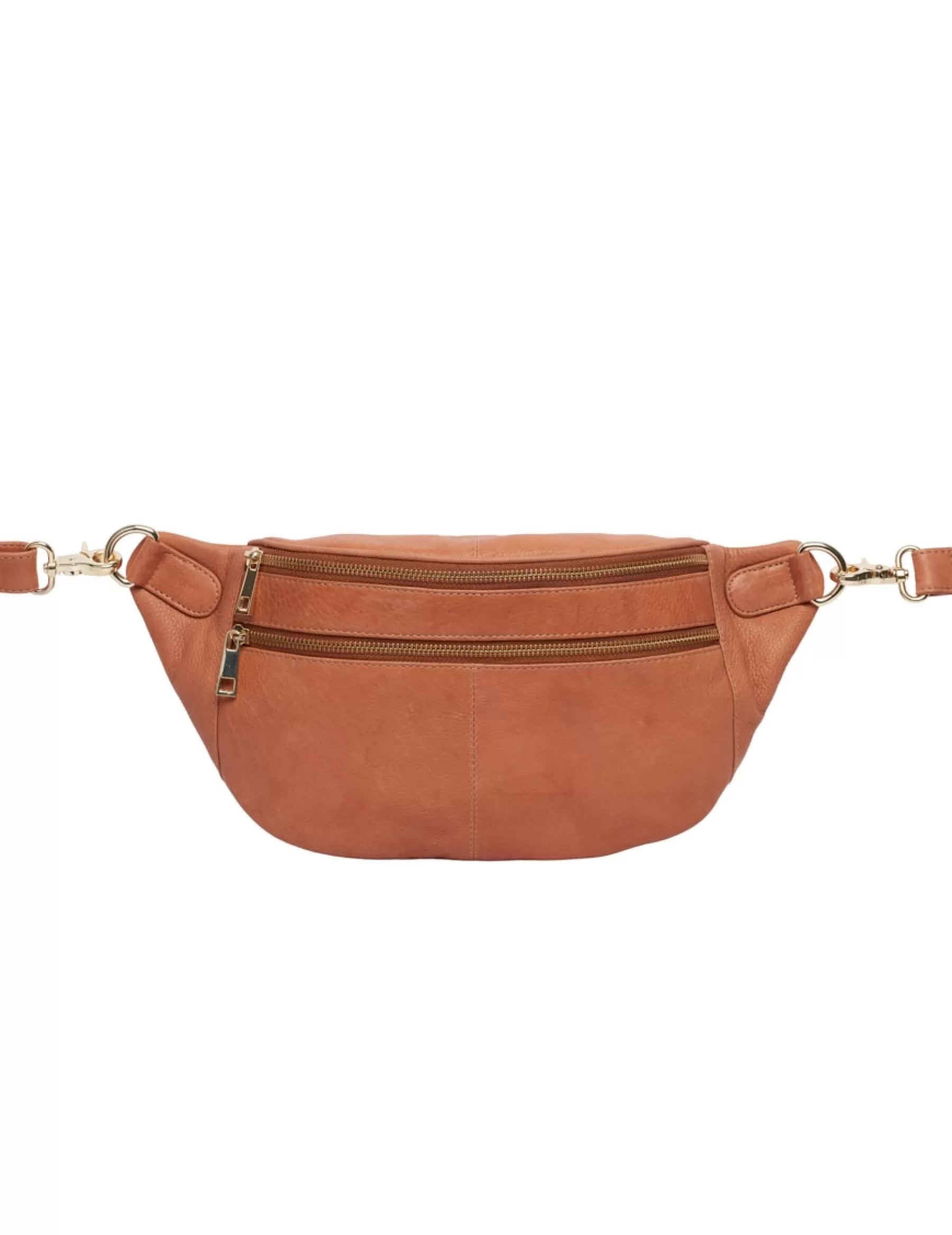 Tasker<Tim & Simonsen Astrid Bumbag Cognac / Gold