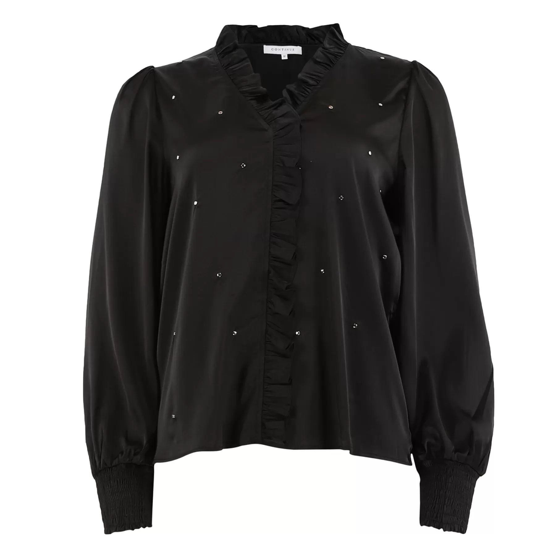 Bluser<Continue Darling Studs Blouse Black