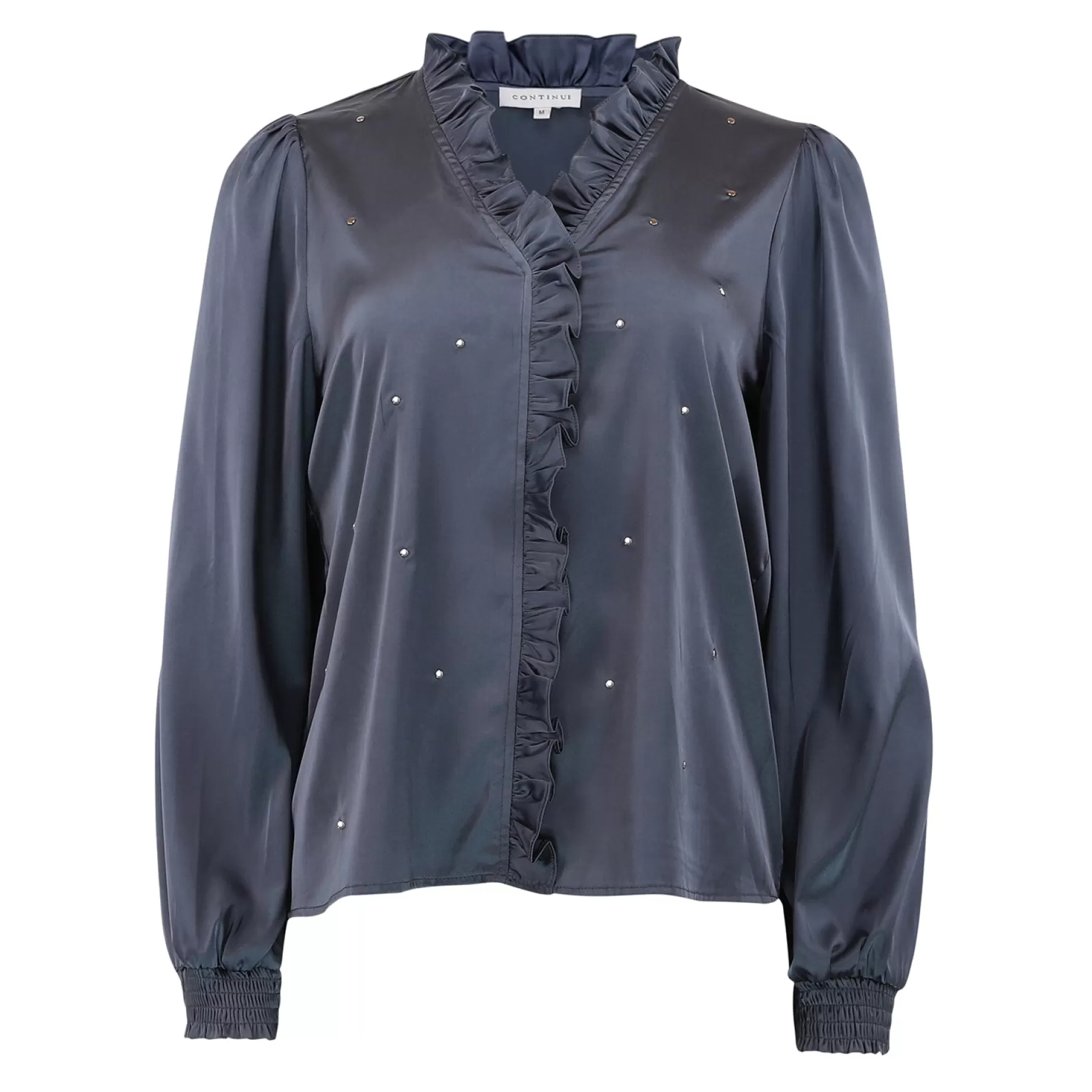 Bluser<Continue Darling Studs Blouse Grey