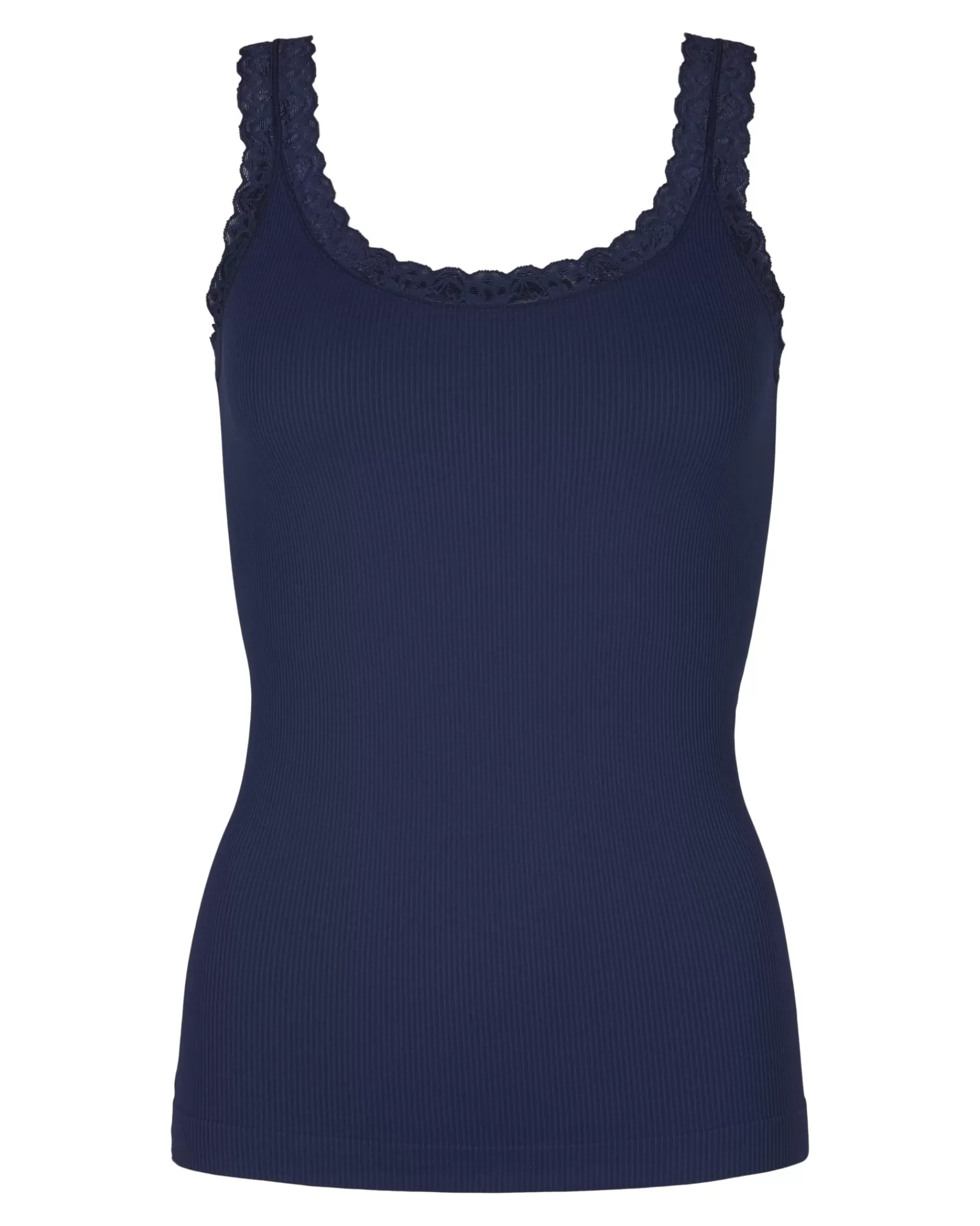 Toppe<Tim & Simonsen Frida Rib Top Blu