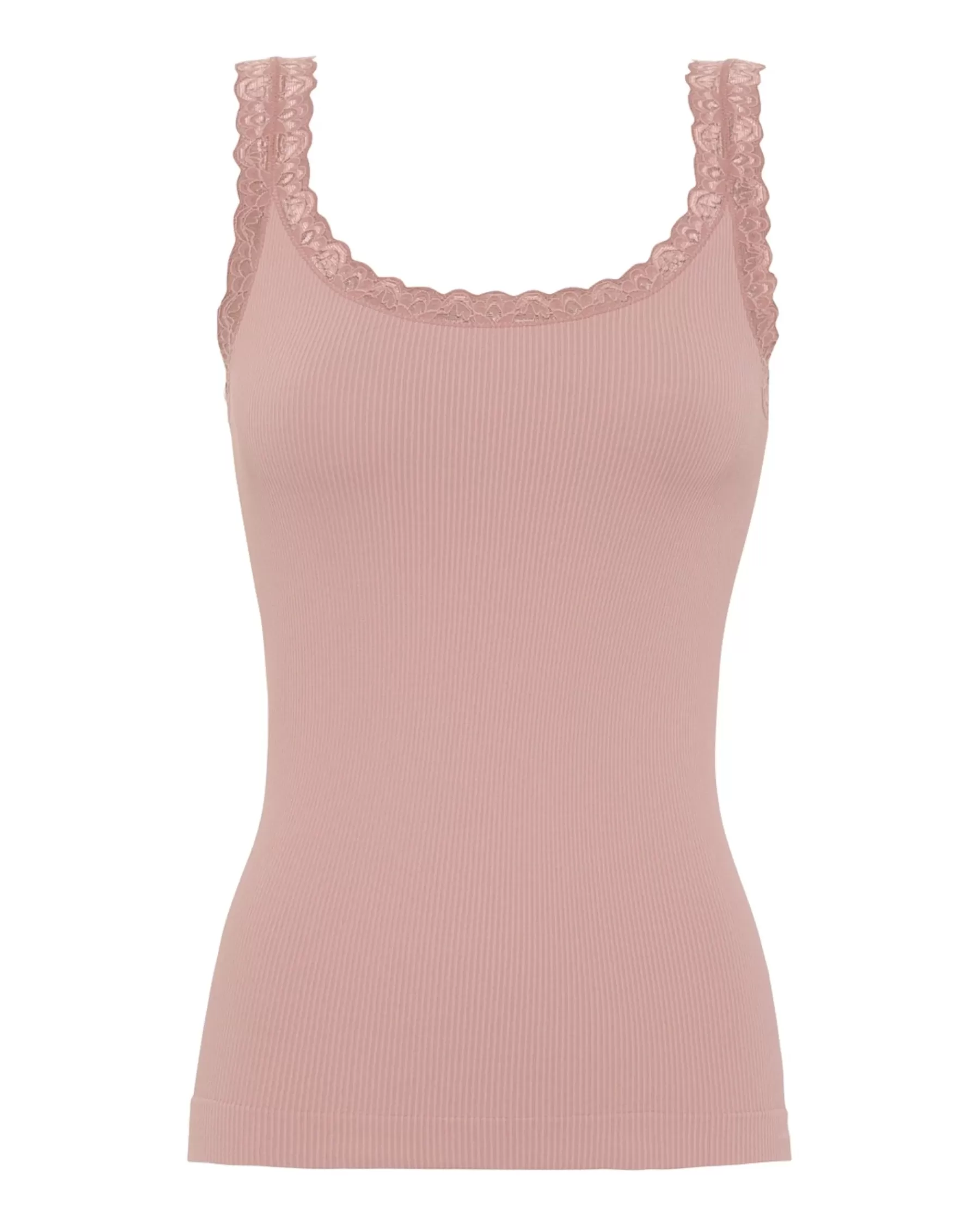 Toppe<Tim & Simonsen Frida Rib Top Rosa Antico