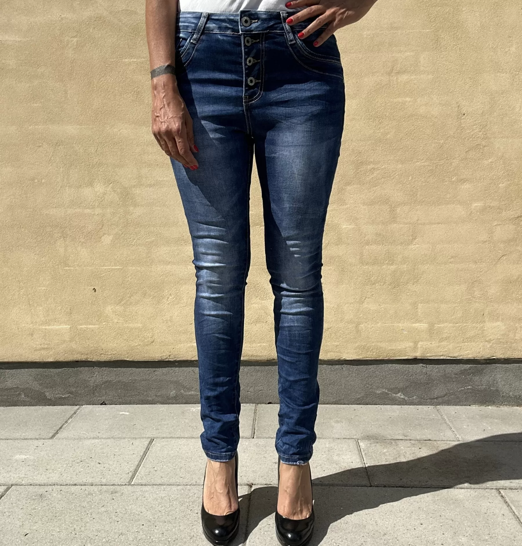 Jeans<Jewelly jeans 22200 Mid Blue Wash