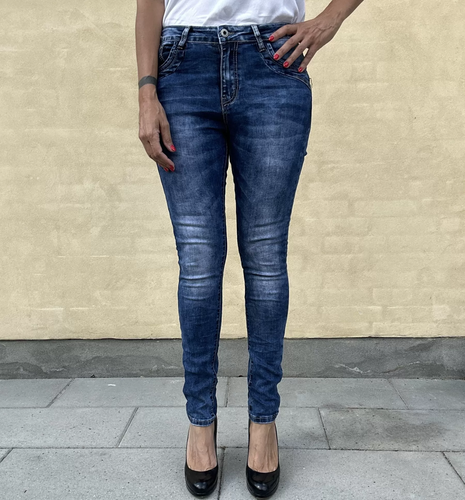 Jeans<Jewelly jeans 22214 Mid Blue Wash