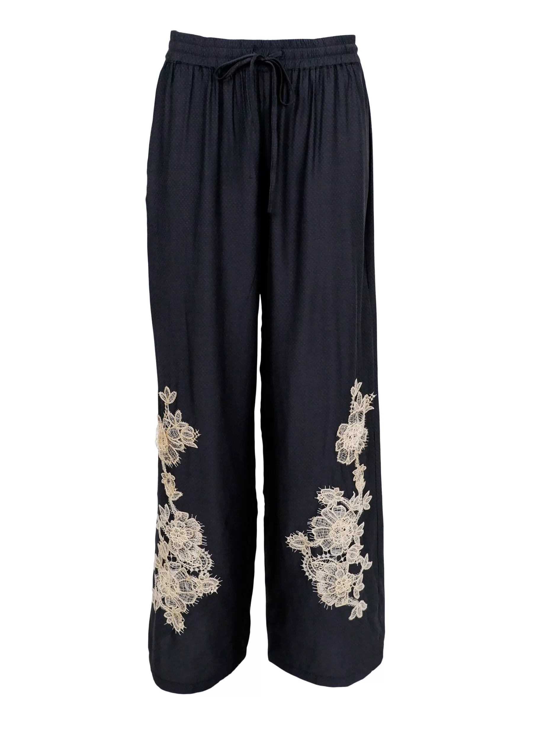 Bukser<Black Colour Liane Pant W/ Lace Patch Black