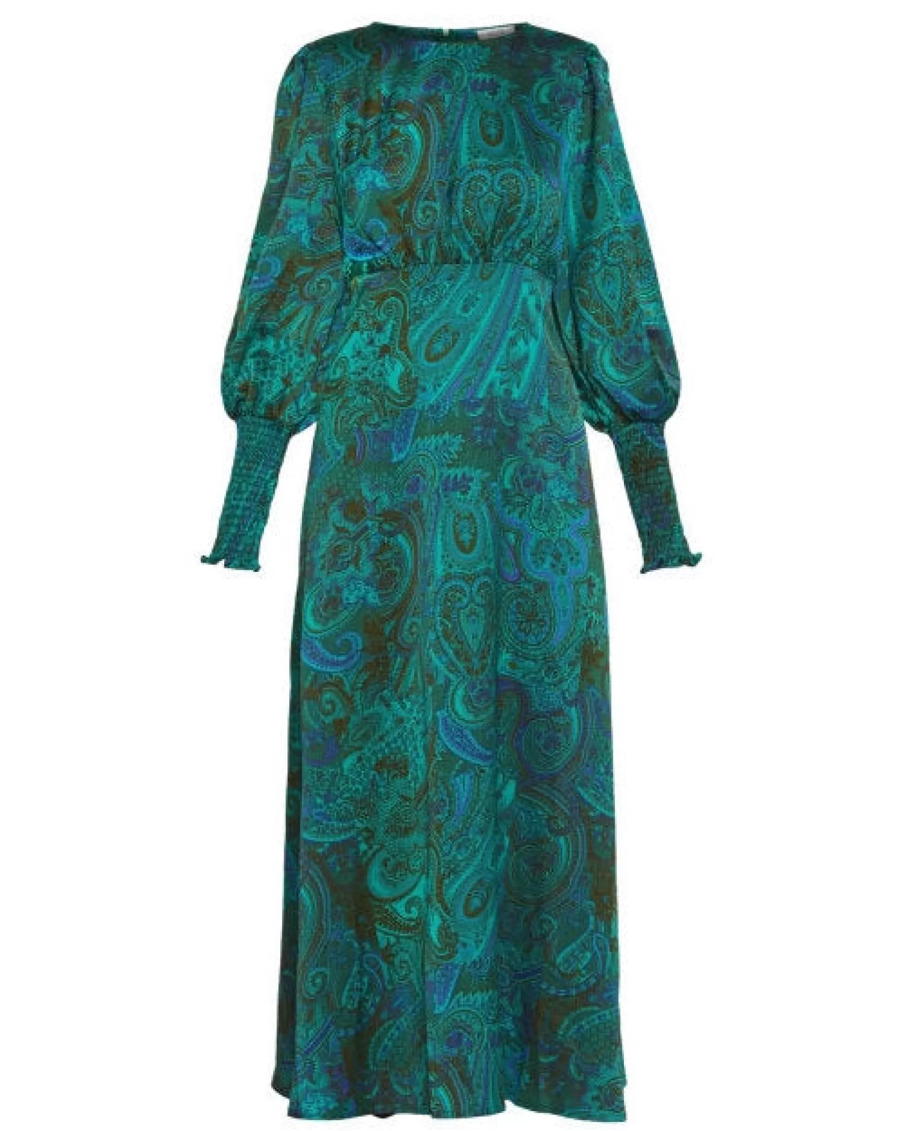 Kjoler<Love & Divine Love737-12 Dress Green Paisley