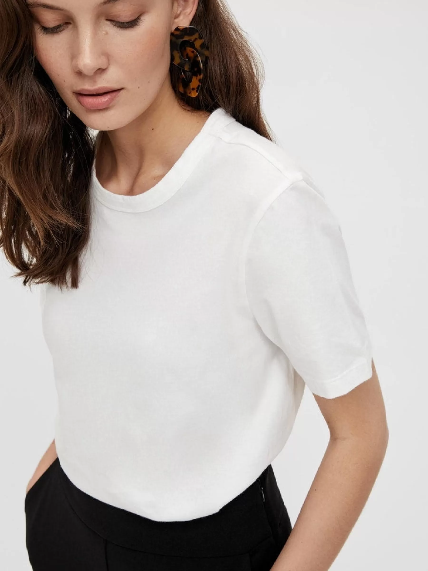 T-Shirts<YAS Sarita Ss O-Neck T-Shirt White