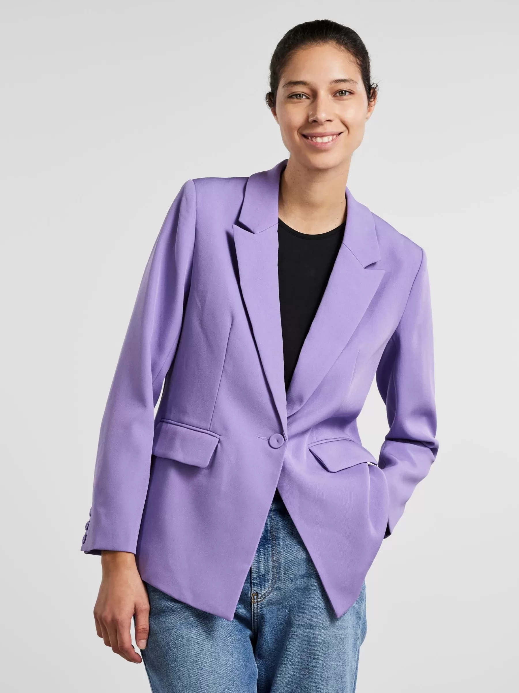 Blazer<YAS Bluris Ls Blazer Bougainvillea (Lilla)